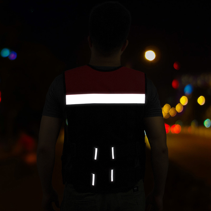 Refleksvest, motorcykelkørsel, natpatrulje, trafiksikkerhedsdragt, mesh åndbar hurtigsælgende refleksvest til_voghion.com