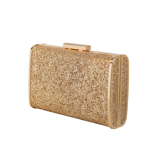 Cross-border  new style dinner bag fashion shiny chain crossbody small square bag banquet dress bridesmaid clutch bag for women