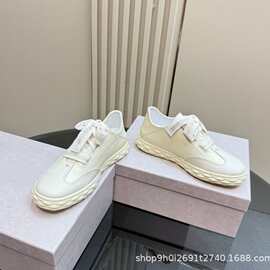 25春夏款踩跟休闲鞋女鞋银色运动鞋舒适小白鞋高端时尚街拍单鞋