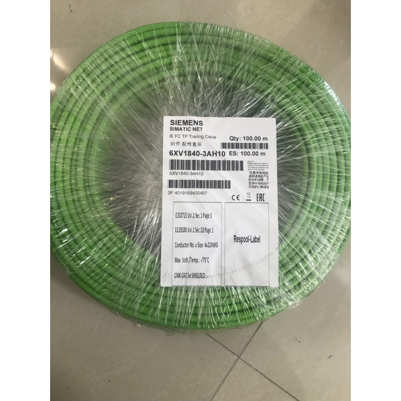 6XV1840-3AH10 Siemens 4-core green IEFCTP industrial Ethernet FC TP drag cable 2x2