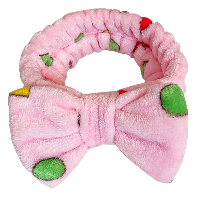 Europeo y americano creativo impresión arco pelo banda felpa diadema mujer lavado maquillaje tocado franela pelo banda accesorios para el cabello