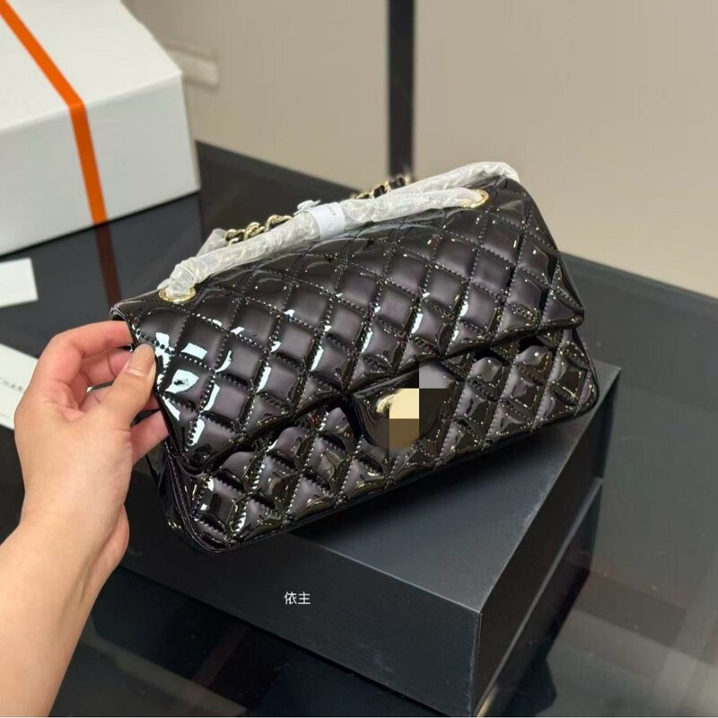 2025 New m Lv Women's Bag Genuine Leather Croissant Bag Armpit Bag Messenger Bag Chain Bag Cf Square Fat Baguette Bag