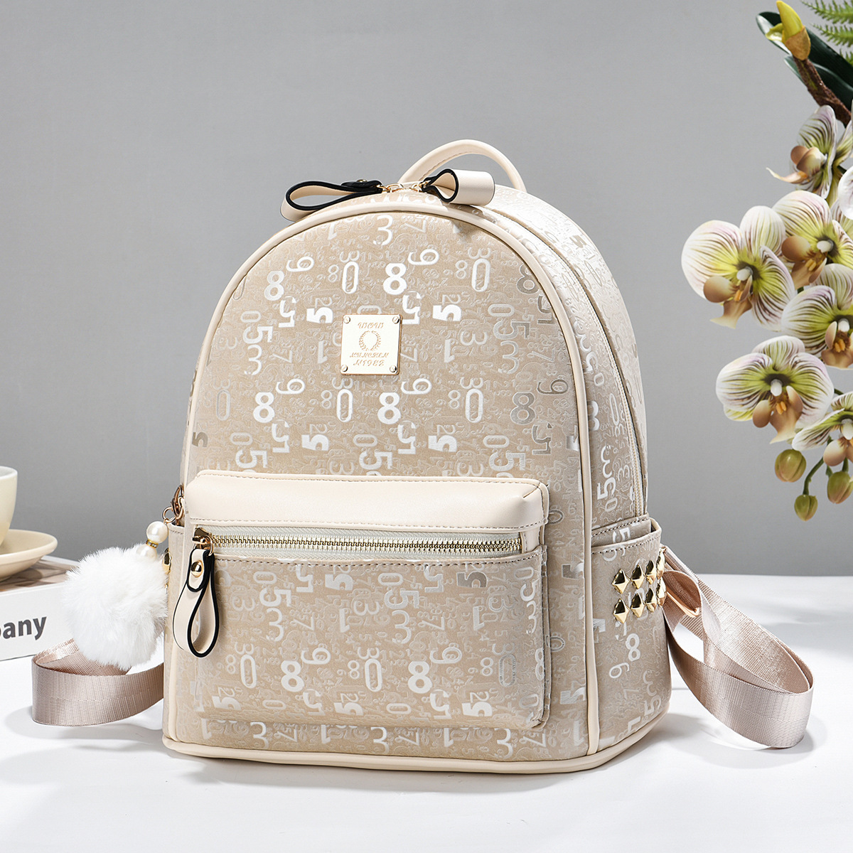 2026 nueva mochila impresa digital retro, mochila de lujo ligera de moda coreana para viajes viajeros, mochila de lujo