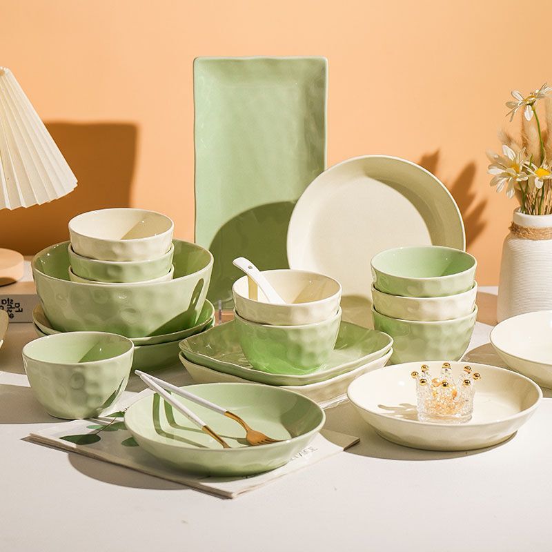 Cream 2025 Bowls and Plates New Household Plates Tableware Bowls and Chopsticks Ceramic Dishes Set High-Value Manufacturer