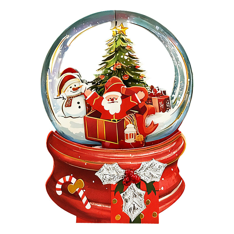 Tarjeta de Navidad Santa 3D tarjeta de Navidad tarjeta de regalo de Nochebuena tarjeta de felicitación
