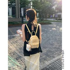 韩系出游双肩小包包女2025新款小巧轻便旅游高颜值高级感小众背包