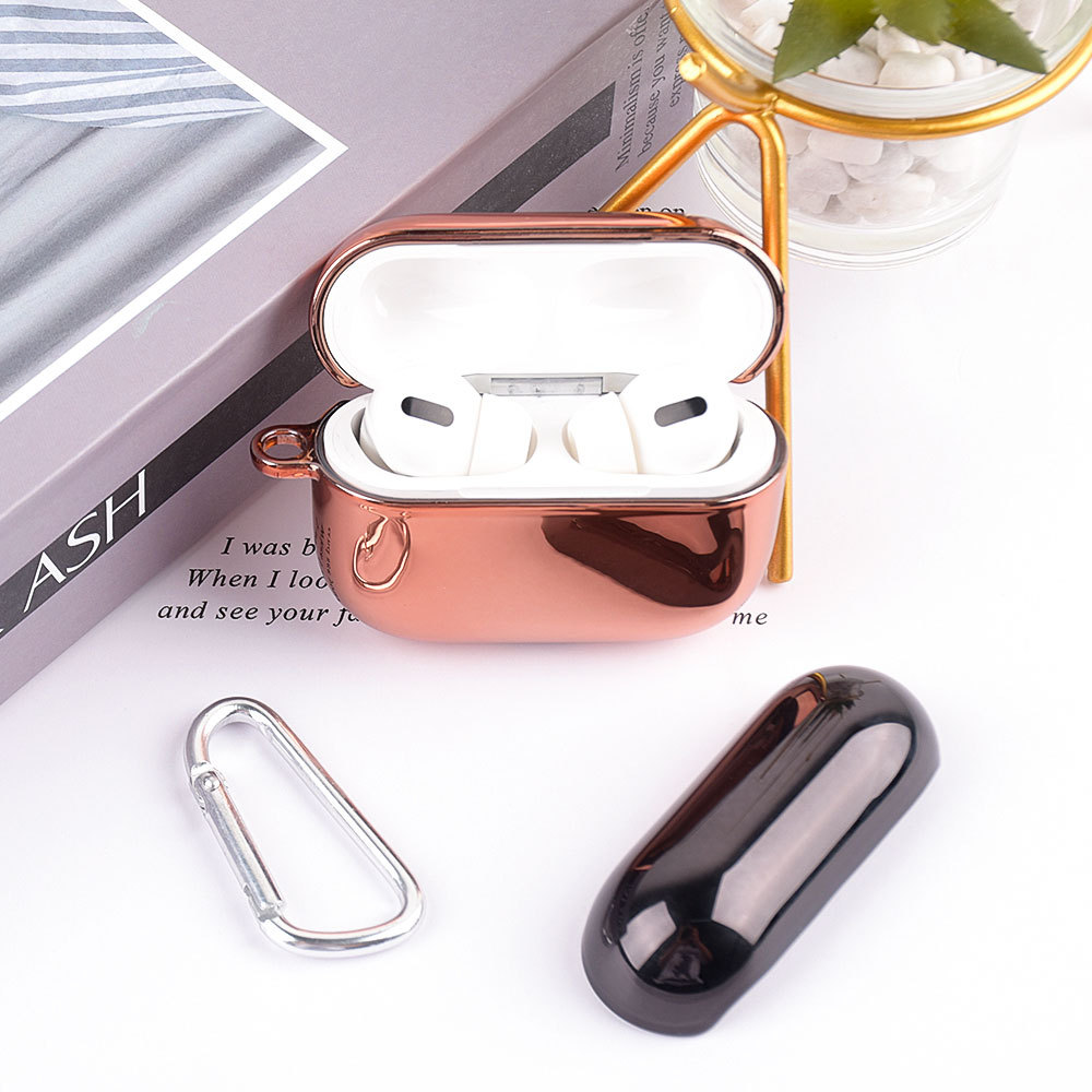 适用airpods保护套3代苹果airPods pro 电镀PC全包防摔耳机套批发 适用airpods保护套3代苹果airPods pro 电镀PC全包防摔耳机套批发