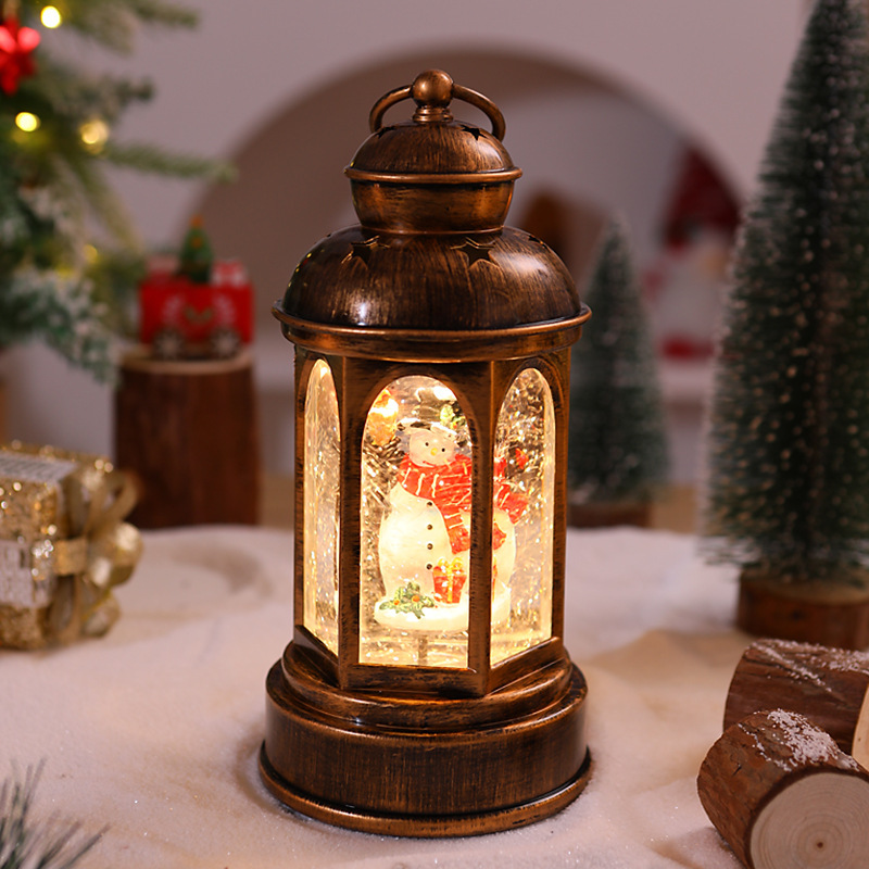 クリスマス装飾サンタクロース発光メールボックスライトオルゴールクリスマス風ランプギフトバーデスクトップ装飾品|undefined