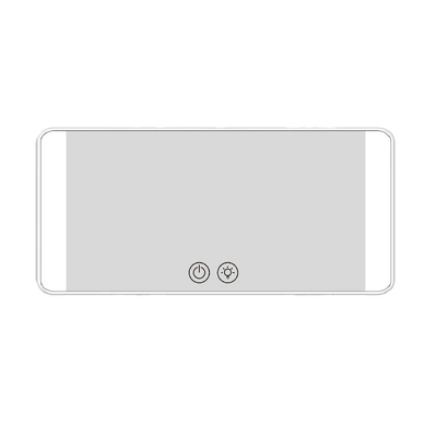 New Car Makeup Mirror Sun Visor with Light Led Makeup Mirror Three-Tone Lighting Eye Protection Portable Led Makeup Mirror (Sun visor rearview mirror) - white-lights-on-both-sides-clause