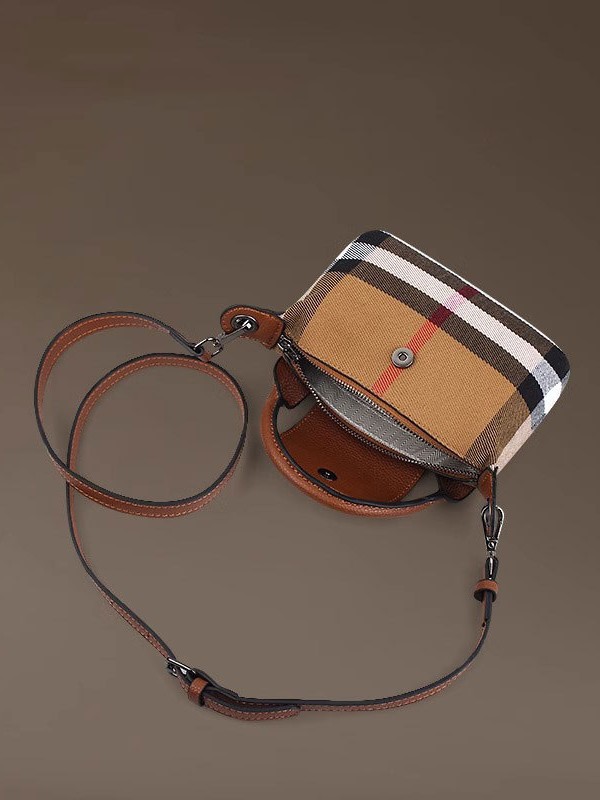 Bolso pequeño de lona de moda europea y americana, moderno, 2025, nuevo, informal, mini bolso, bolso para teléfono, bandolera a cuadros