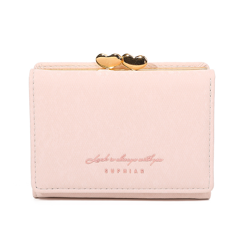 Nuevo multifuncional pu billetera de damas pequeña billetera de tres plegables bolsa de cambio de gran capacidad billetera de damas tela de algodón de alta calidad