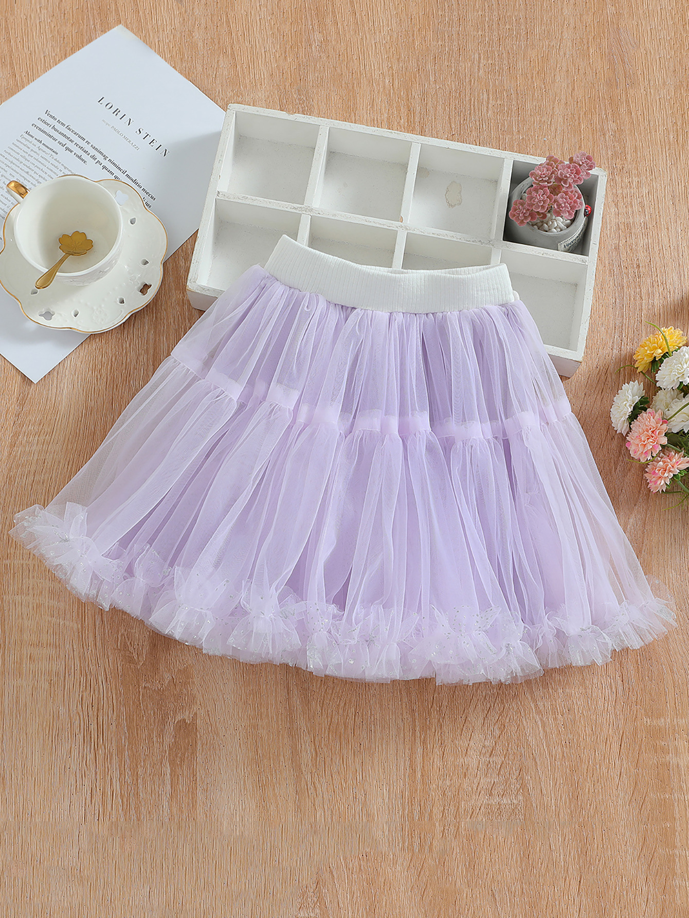 Falda de tutú para niñas de primavera y verano falda de pastel suave para bebés falda de malla falda de princesa pettiskirt Falda corta a juego