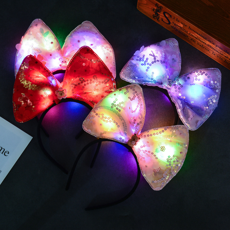 Children's Colorfulful Sequin Stereo Bow Hairpin Wrapped in Cloth Does Not Hurt the Hair Little Girl's Cute Princess Flower Hair Accessory