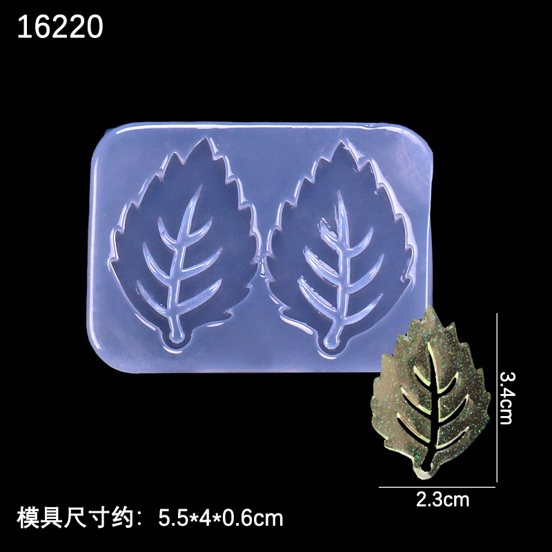 Espejo DIY cristal epoxi hoja de arce molde espejo Rosa hoja de tortuga hoja de silicona molde