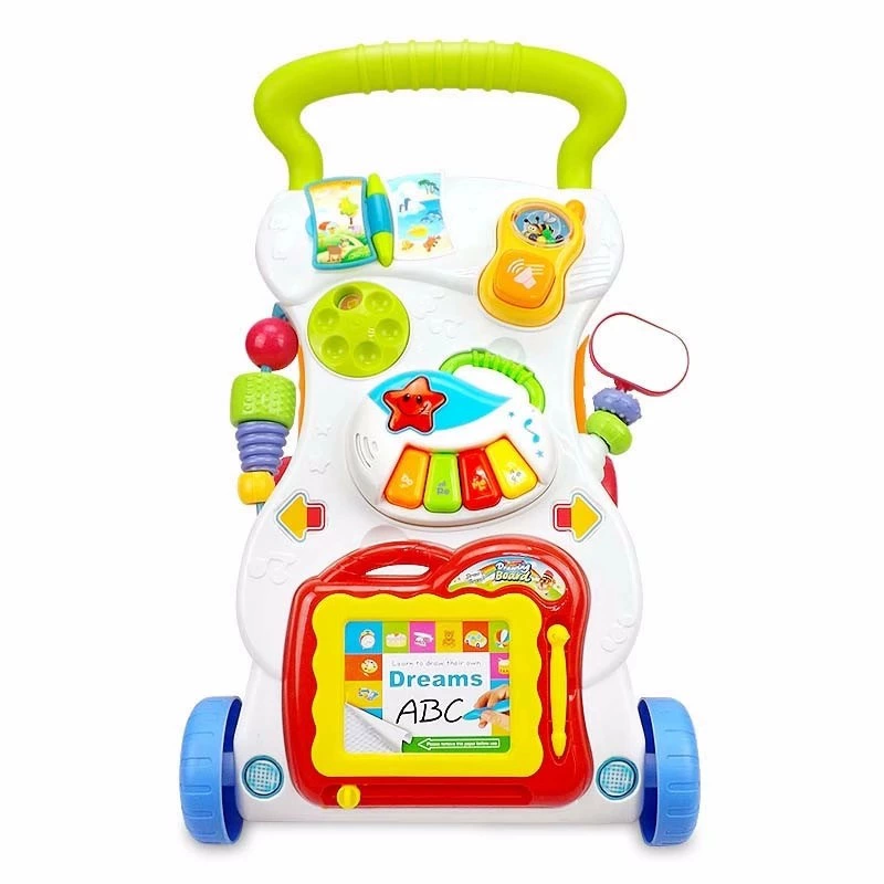 Children's music walker, protective universal toy car, anti-rollover