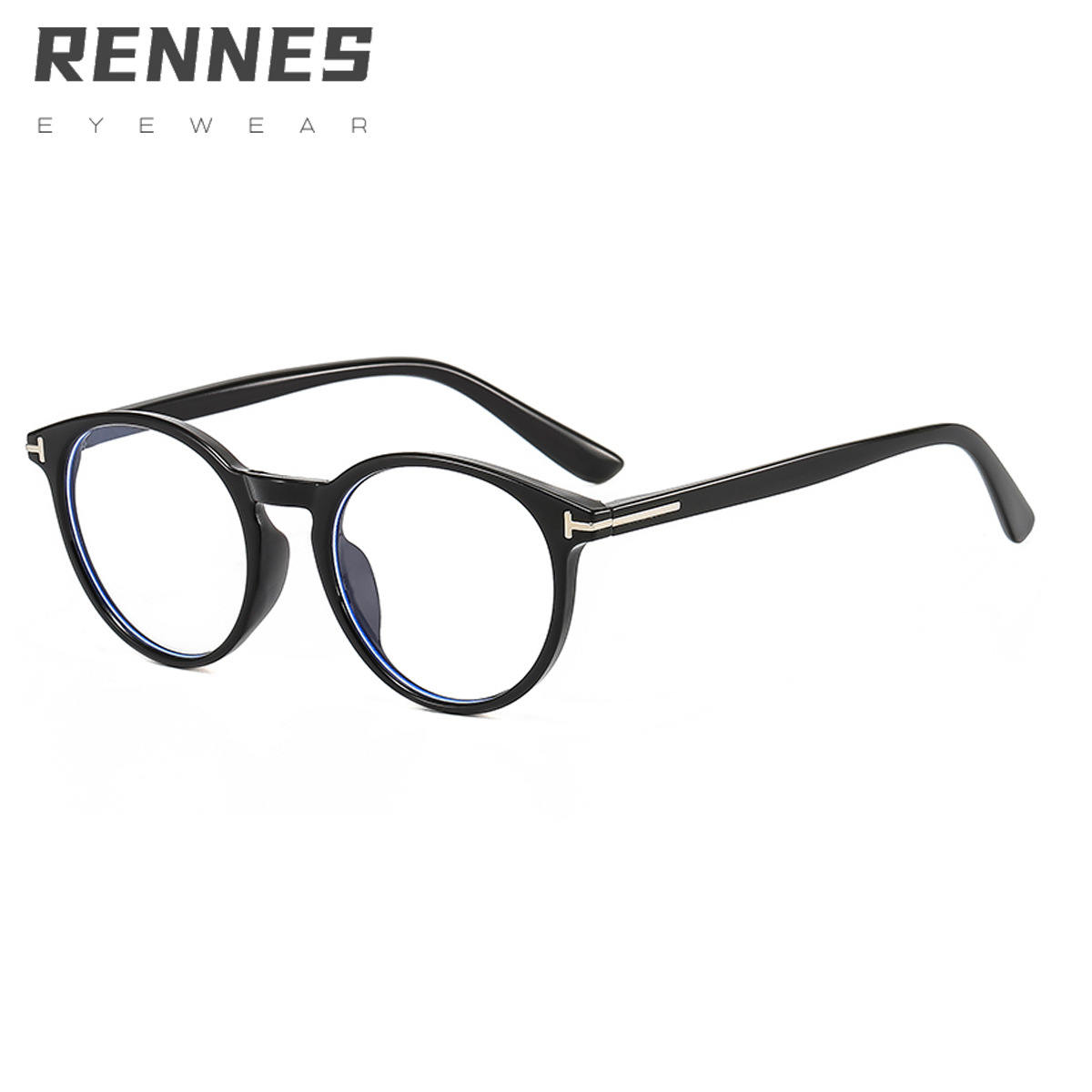 2021 Nuevo estilo coreano gafas de luz anti-azul marco personalizado en forma de T ins moda retro gafas lisas gafas de moda marco