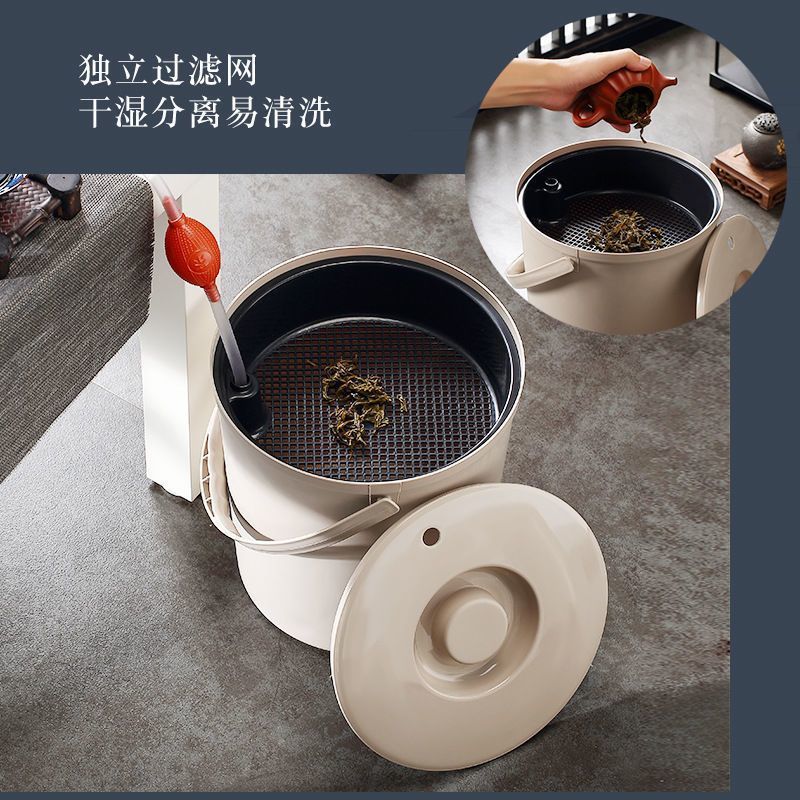 Tea Bucket, Tea Residue Bucket, Drainage Bucket, Kung Fu Tea Set Accessories, Household Small Tea Tray, Tea Ceremony Tea Table Trash Can