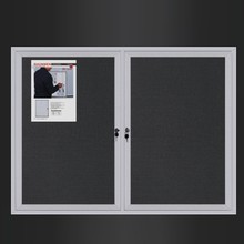 带锁公告栏扎钉板橱窗告示板铝合金边框学校走廊欧美款式亚马逊