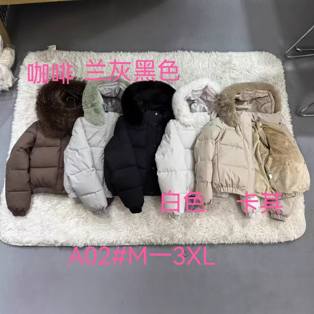 2025外贸短款棉服女派克服港风冬韩版加厚学生棉袄大毛领夹克外套