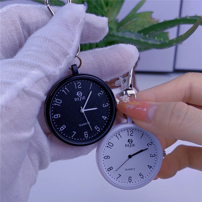 Mini Vintage Pocket Watch Old Man's Watch Electronic Keychain Nurse Watch Male and Female Students Examination Portable Pocket Hanging Watch