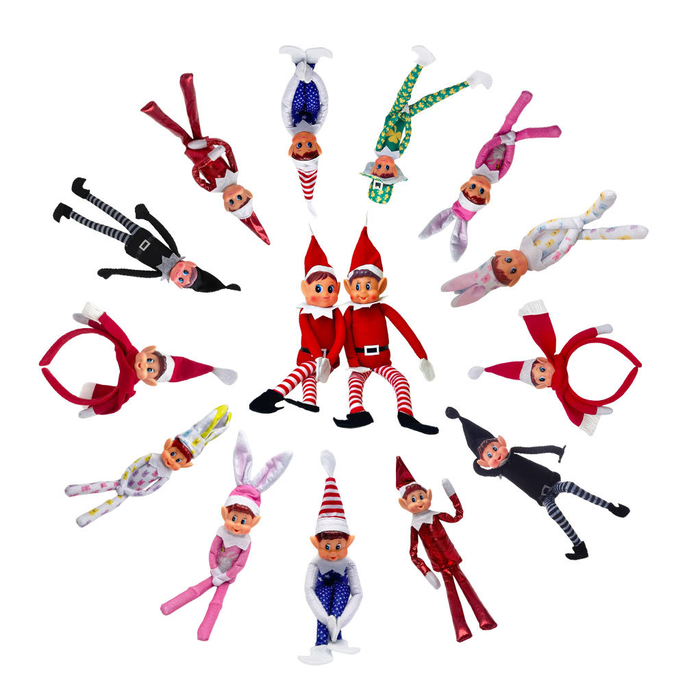 Popular Cross-Border Factory Product: Christmas Elf Doll Bookshelf Tree Hanging Ornament, Holiday Atmosphere Decoration Toy