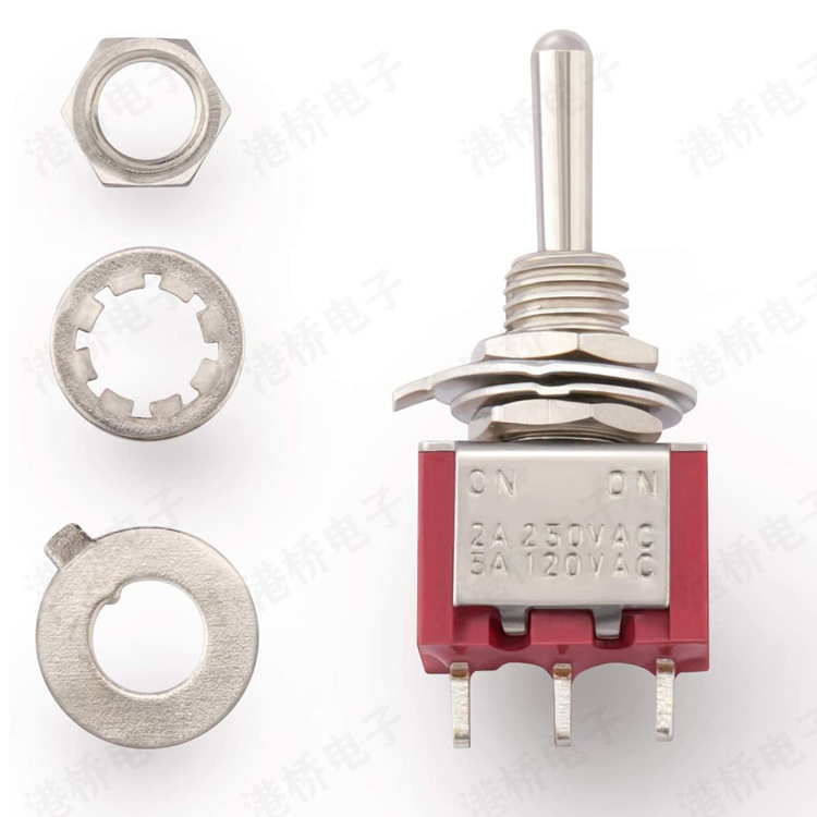 MTS-101-102-103银点钮子开关拨动单联胶木扭子开关 三脚二档三档