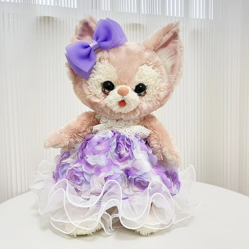 리본 보라색 꽃잎 요정 스커트