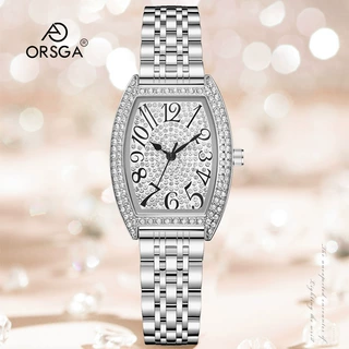 ORSGA酒桶满钻轻奢女士手表时尚精致厂家直播跨境满天星石英腕表