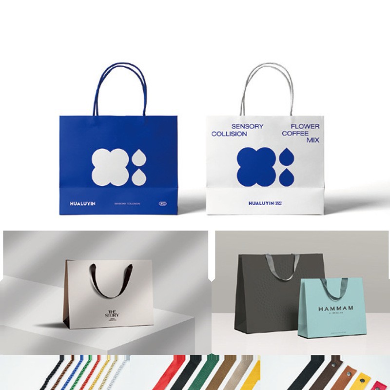 环保纸袋牛皮白卡手提袋购物加印LOGO伴手礼环保袋时尚礼品袋