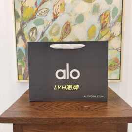 alo纸袋ALO专柜购物袋服装包装袋原装收纳袋潮牌送人礼品袋批发