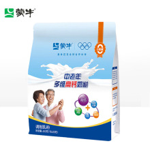 25年9月产 蒙牛普装中老年多维高钙奶粉400g袋装成人营养早餐冲