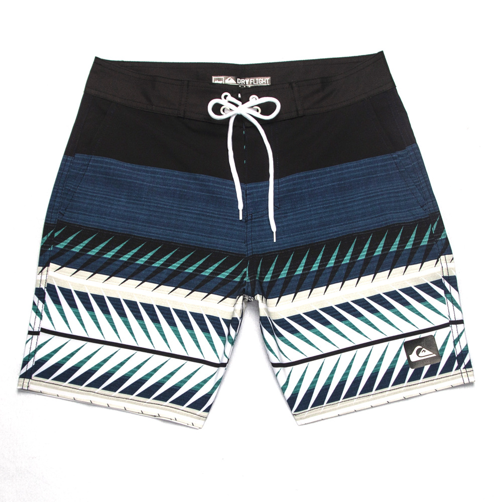 Cross-border Hot-selling Quick-drying Stretch Men's Beach Pants Anti-splashing Surfing Beach Pants AliExpress Explosive 5-point Shorts