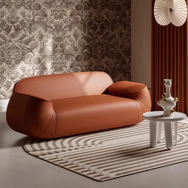 Italiano minimalista sala de estar sofá de tela para una persona 2025 nuevo sofá de diseño George sofá de tela doble