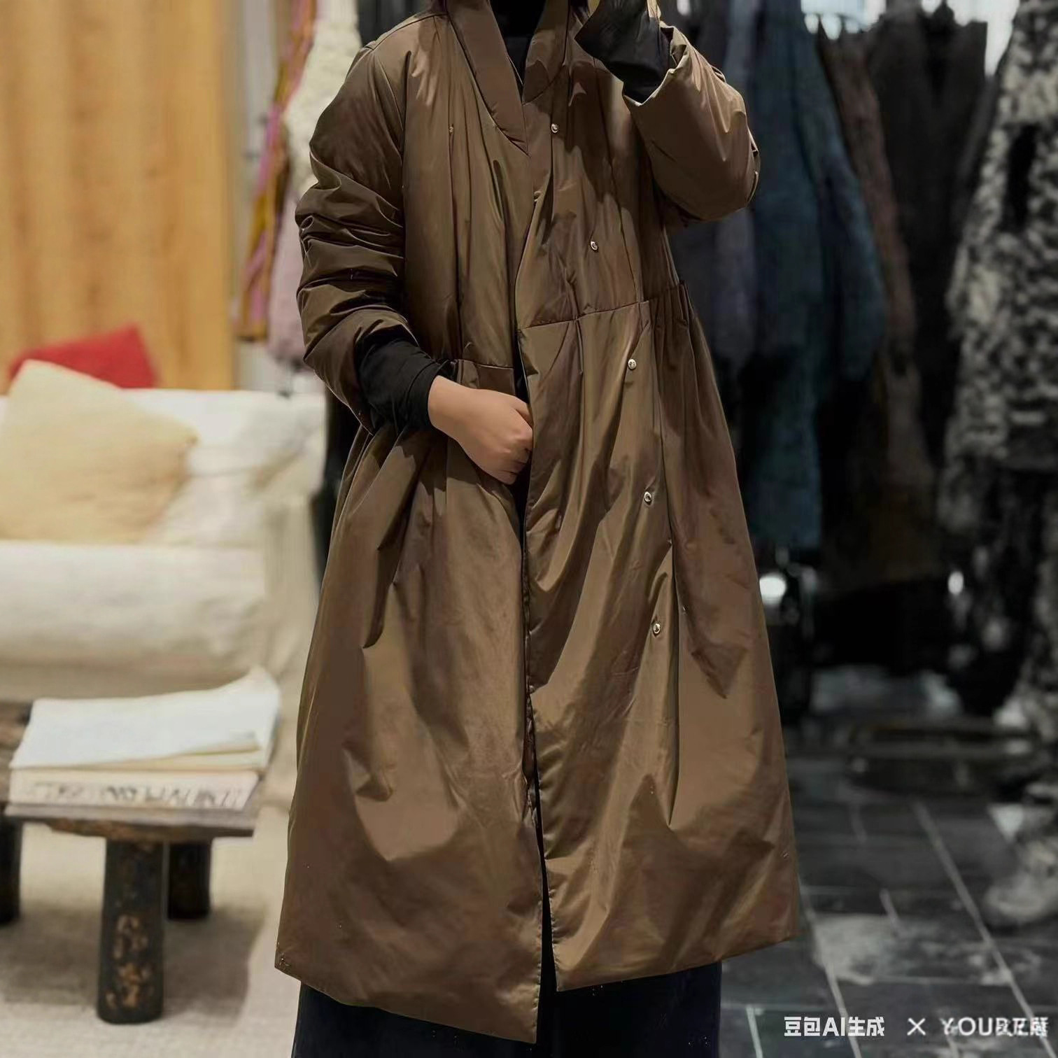 Fashionable Mid-Length down Jacket for Women in Winter New National Standard 90% Duck down Waist Slimming Look Warm Korean Style Jacket