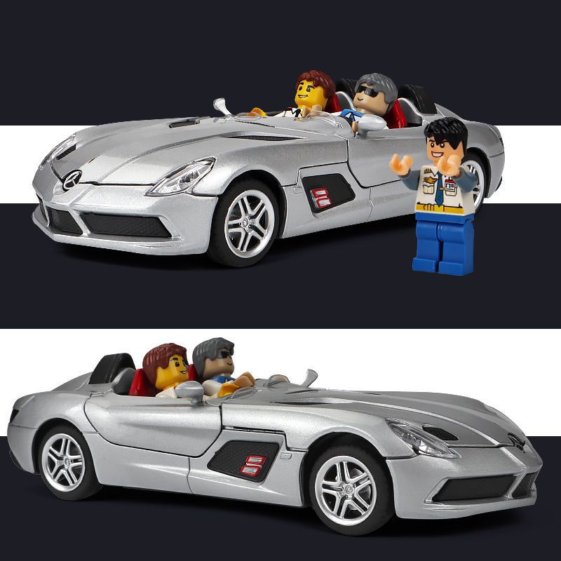 컨버터블 메르세데스-벤츠 SLR 실버 [무료 피규어 3개]