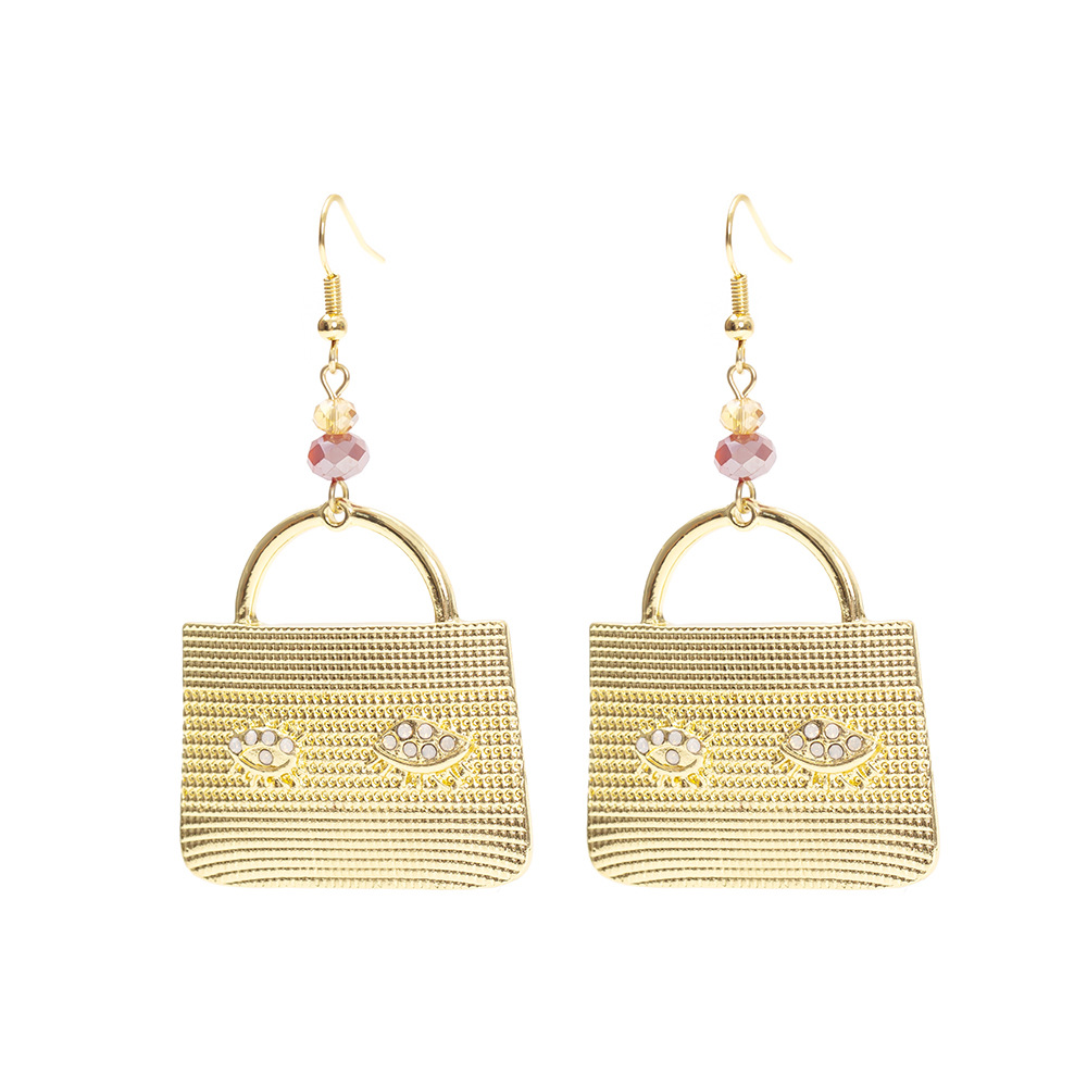 1 Pair Casual Simple Style Bag Alloy Drop Earrings display picture 6