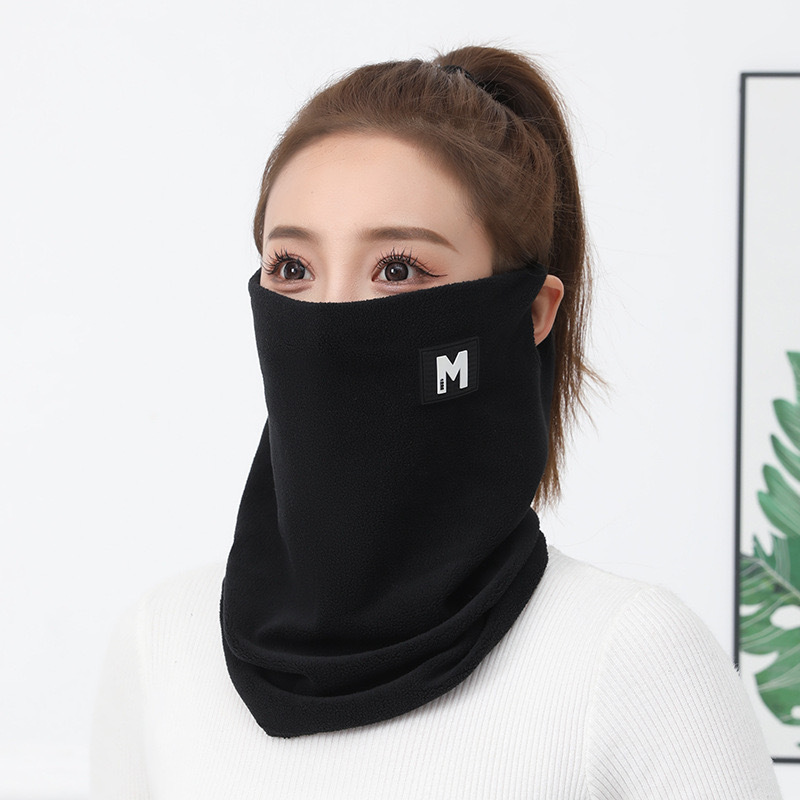 骑行防寒挂耳面罩女秋冬季全脸针织加厚保暖围巾骑行防风护颈围脖|undefined