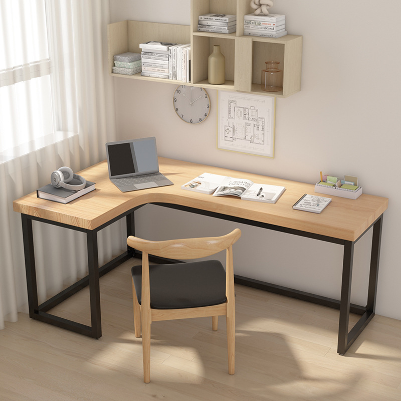 Nordic Solid Wood Corner Table Corner Workbench Desk Solid Wood L-shaped Desk Corner Computer Desktop Table