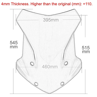 Suitable for R1200GS: Motorcycle front windshield