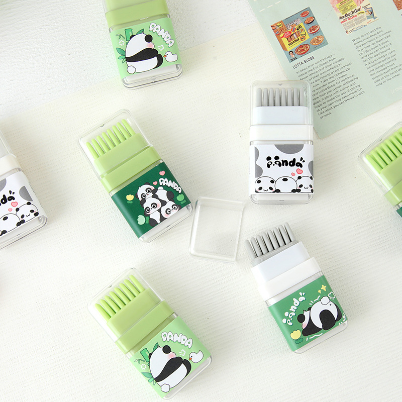 Tuanzhi panda cepillo Le borracha goma suave cabeza de cepillo limpio menos residuos borrar artículos de papelería de aprendizaje de estudiantes primarios