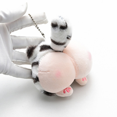 新款卡通小老虎屁股毛绒玩具公仔包包挂件4寸抓机娃娃玩偶货源|ms