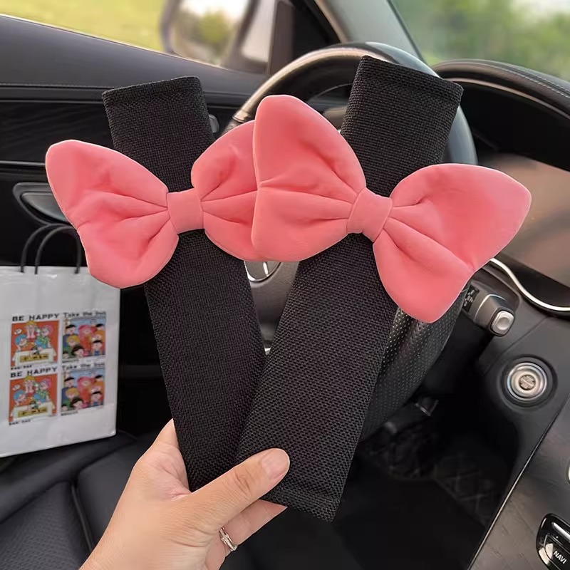 Funda Protectora para Cinturón de Auto de Poliéster con Moño