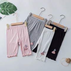 Children's five-point summer thin leggings for girls, summer casual bottoms for babies, modal five-point stylish short pants