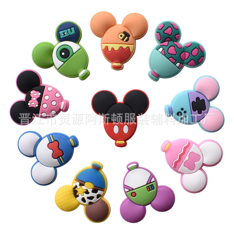 [Mickey Mouse Series] Pvc Crocs Shoe Flower Shoe Buckle Cross-Border E-Commerce Shoe Buckle Garden Shoe DIY Decorative Accessories