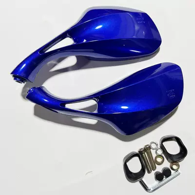 of vision, Motorcycle rearview mirror - bright-blue-pair-comes-with-screw-package