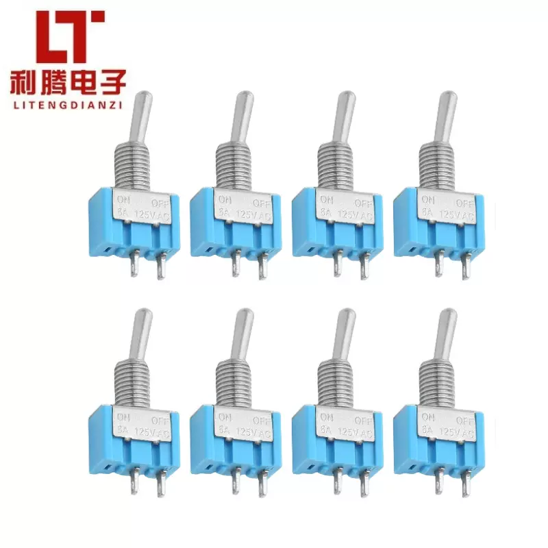 蓝色MTS-101纽子开关2脚2档迷你小型钮子开关仪器仪表拨动开关