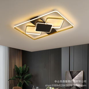 2021 новый  led потолочный светильник прямоугольник алюминий гостиная свет спальня свет нордический простой современный тонкая модель свет Украшение
