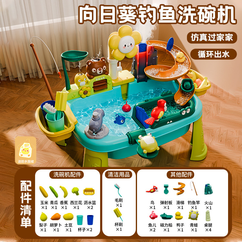 子供用食器洗い機のおもちゃ水循環電気ウォーターパークベビープレイハウスキッチン女の子の誕生日プレゼント|undefined