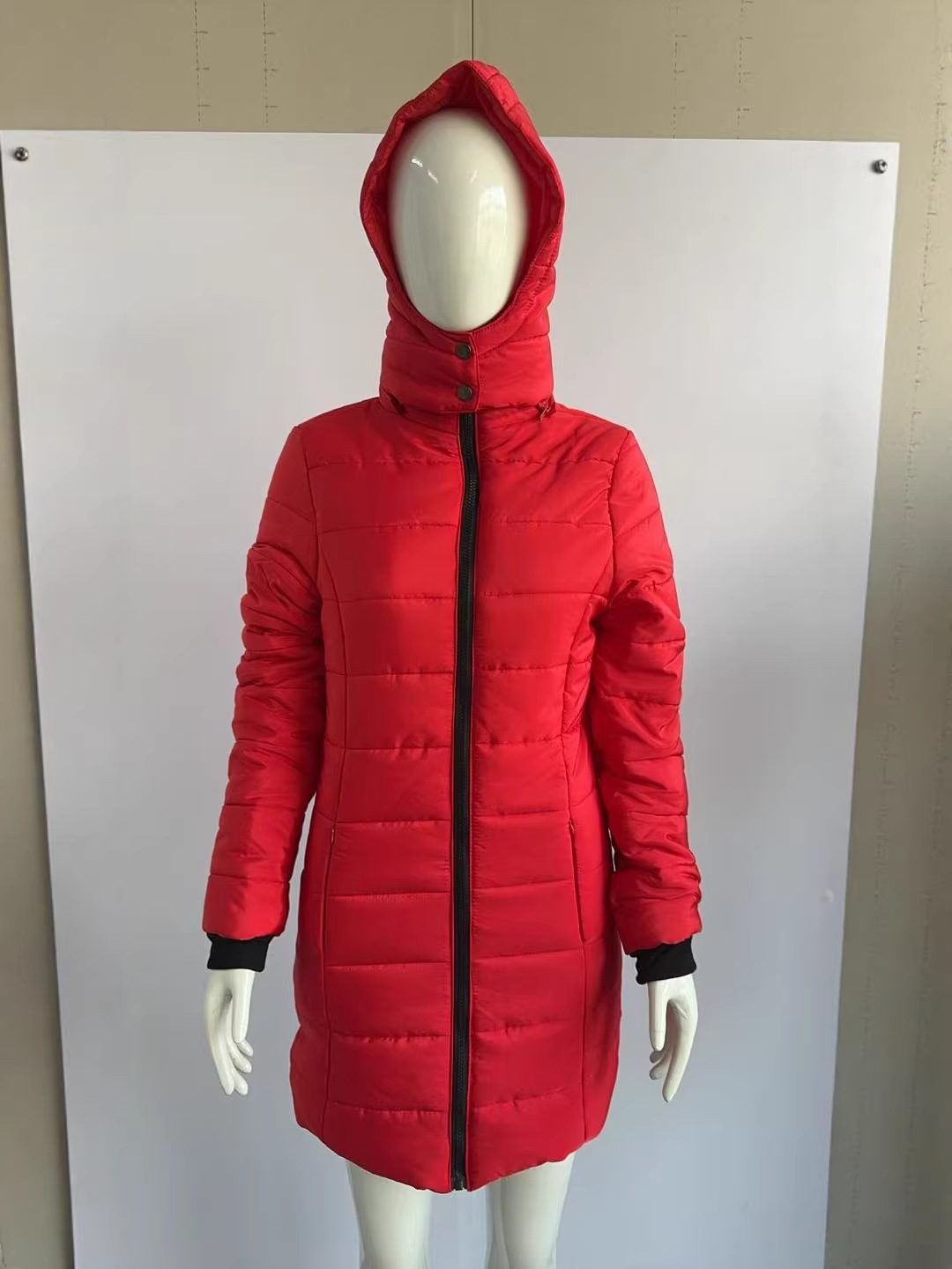 Nuevo estilo coreano de invierno nuevo abrigo de algodón acolchado para mujer Chaqueta acolchada de algodón de ajuste delgado de longitud media para mujer chaqueta acolchada de algodón con acolchado cálido W172