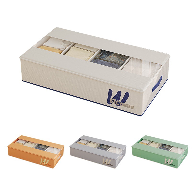 Nueva caja de almacenamiento de fondo de cama a prueba de humedad no teñida de polvo caja de almacenamiento a prueba de moho impermeable caja de almacenamiento de compartimiento multifuncional con tapa